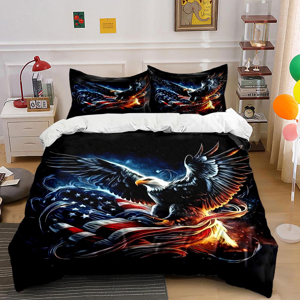 Eagle and American Flag. Bedding Sets Duvet Cover Sets Duvet Covers Pillowcases(1 * Duvet Cover 2 * Pillowcases Without Duvet Insert)