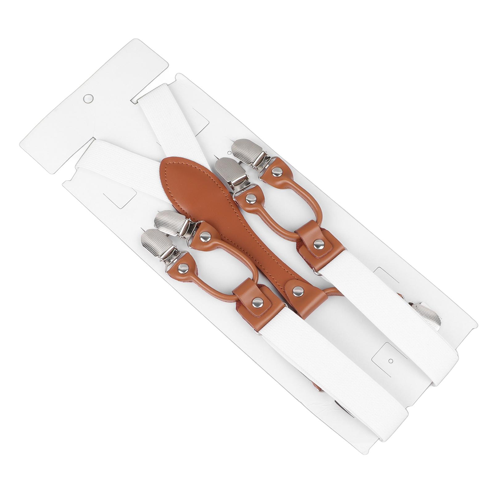 

Мужские подтяжки двухслойные регулируемые эластичные удобные прочные подтяжки для мужчин мужские темные белый