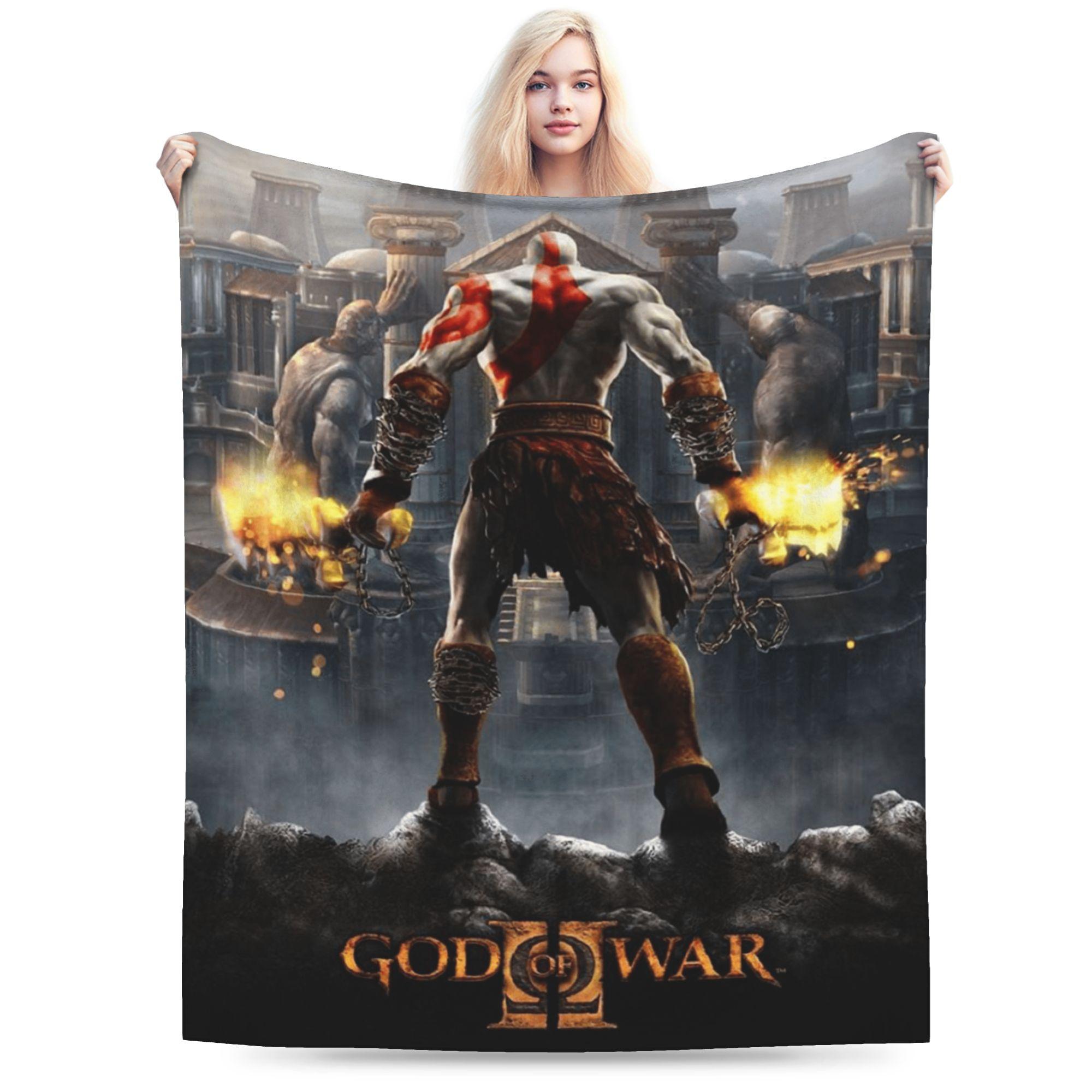 

God of War Blanket Game Warm Fashion Plush Throw Blanket For Child Bedroom Flannel Bedspread Bed Cover 30x40in