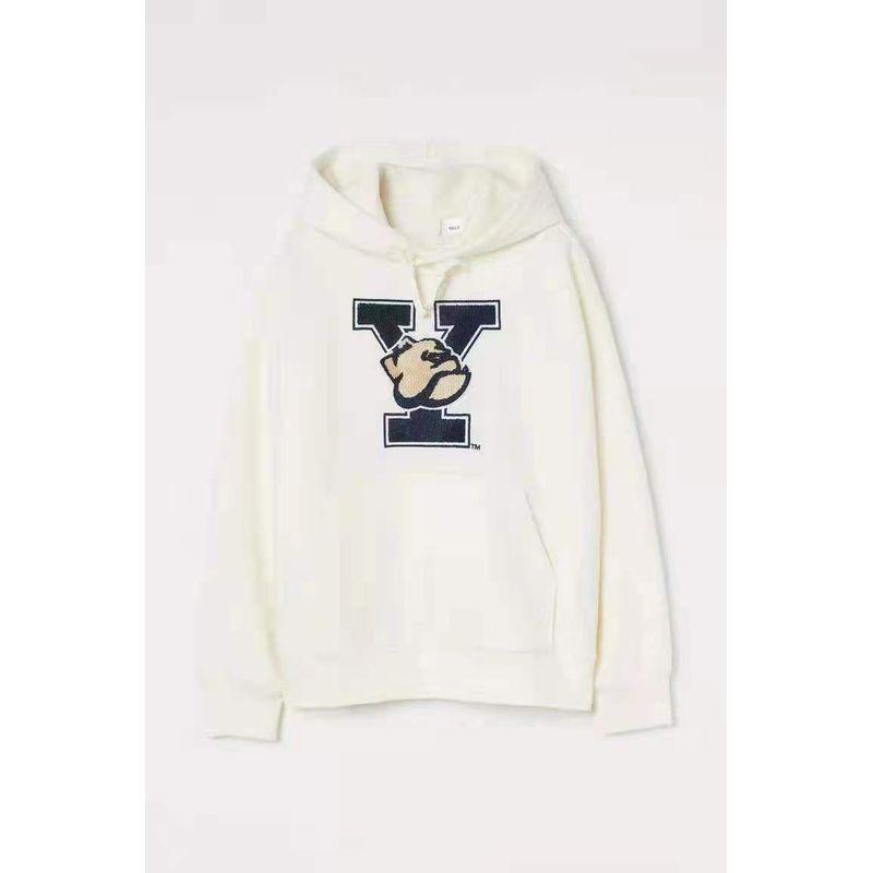 

Sweatshirt Fleece Loose Towel Embroidery Cute Pullover White L