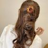 Vintage Stretch Simple Temperament Hair Claw Ponytail Buckle Bird's Nest Bun Maker Hair Ring