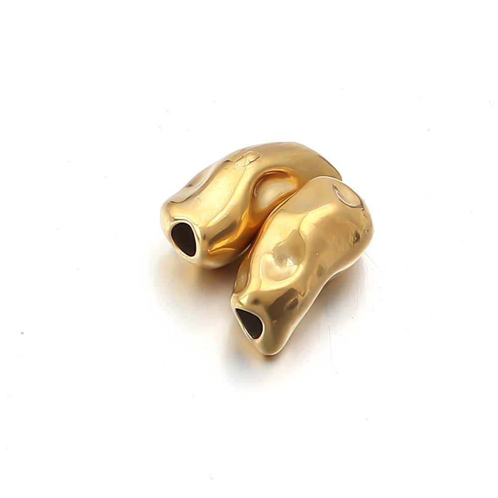 5-10pcs Irregular Gold Color Stainless Steel Beads for Jewelry Making Meteorite Beads Spacer Beads DIY Bracelet Necklace