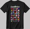 All Flag Eurovision Song Contest MALMÖ 2024 White-Black Men Women T Shirt TB Unisex T-Shirt