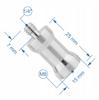 Adapter sleeve, tripod reduction M8 to 1/4" aluminum for lamp stand