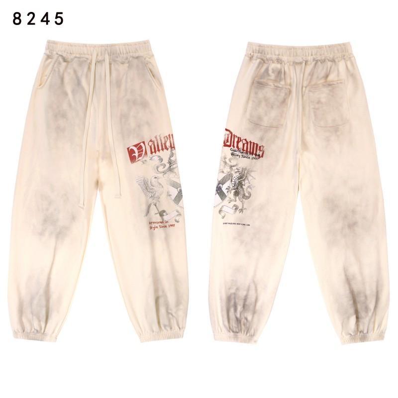 Vintage Washed Distressed Hoodie Denim Pants Set Mens Streetwear Oversized Cotton Sweatshirt Casual Outfit