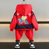 Stylish Ultraman Boys Hoodie And Pants Set Thickened Warm Cotton Outfit For Kids