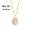 Top Luxury Gold Plated Elegant Retro Oval Rose Pendant Necklaces For Women Female Stainless Steel Neck Chain Jewelry Gift