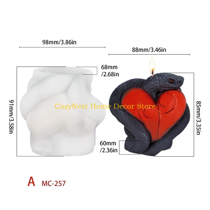 92MF Snake Heart Silicones Mould Molds Casting Mould Easy Release Epoxy Resin Molds Craft Supplies