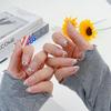 Handmade Student Style Wearable Nail Tips - Fresh, Cute, Detachable, Short Oval Design for 2026