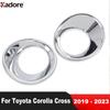 Front Fog Light Lamp Cover Trim For Toyota Corolla Cross 2022 2023 Chrome Foglight Frame Trims Car Accessories