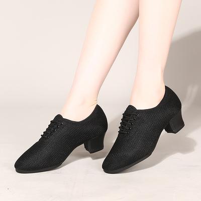 Square Dance Shoes Breathable Mesh Latin Dance Shoes Women's Soft-soled Dance Shoes Social Dance Practice Teacher Shoes New 2025
