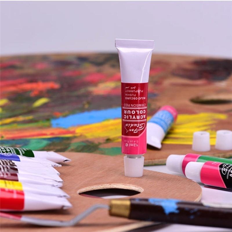 12Colors/Set Acrylic Paint Color Set Acrylic Paints Pigment for Artists