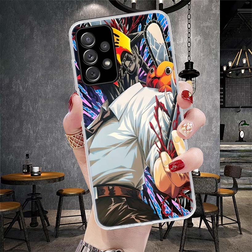 

C-Chainsaw Mans Denji Soft Phone Case For Samsung Galaxy A12 A22 A32 A52 A72 A02S A51 A50S A71 A70 A31 A20S Note 20 Ultra S10 A1 Samsung A22 4G