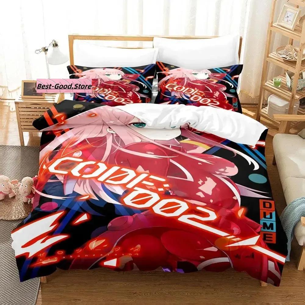 Darling In The Franxx Bedding Set Single Twin Full Queen King Size Bed Set Aldult Kid Bedroom Duvetcover Sets 3D bed sheet set