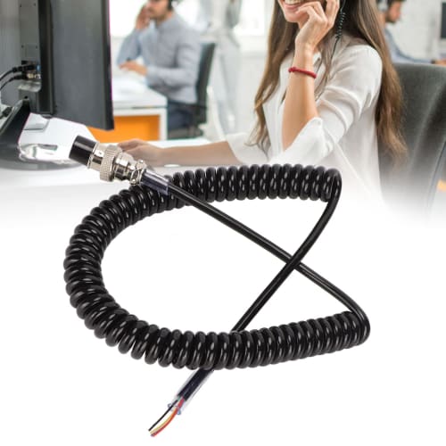 Shoulder Microphone Cord, 4-Pin Connector Radio Microphone Cable Professional CB Amateur Radio Interference Prevention