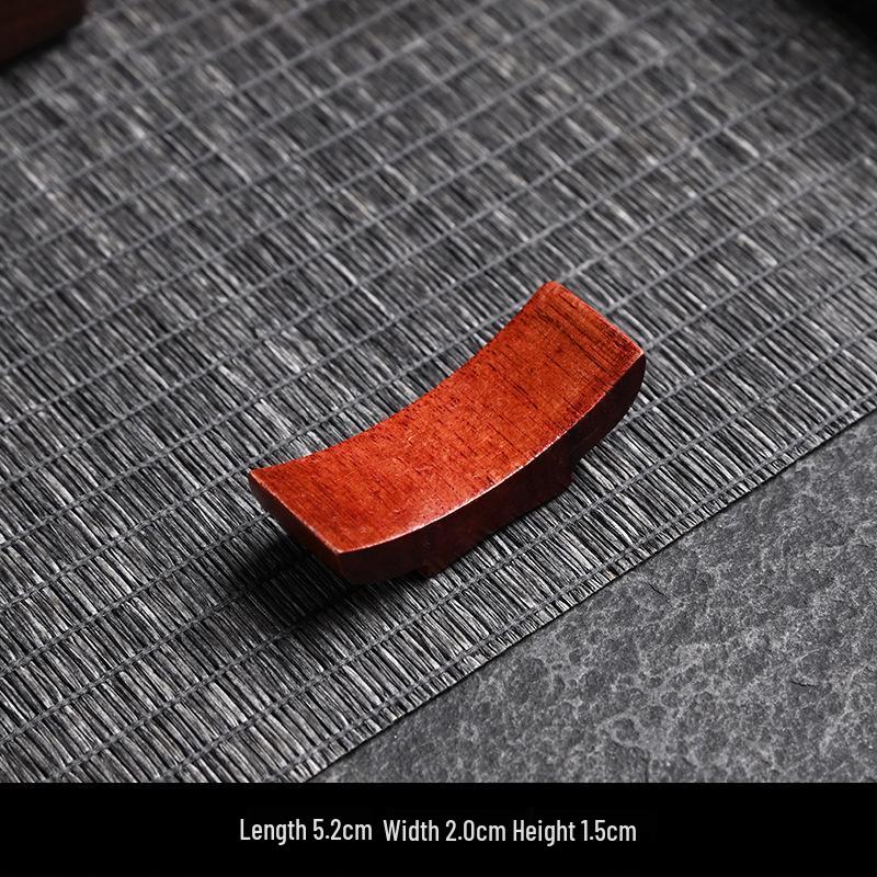 Rosewood Fish-Shaped Leaf Tea Tongs & Chopstick Rest