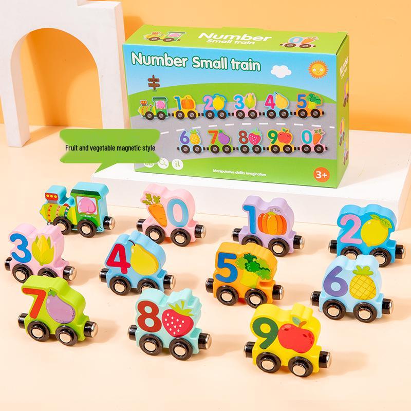 Children's Magnetic Train Set: Wooden Educational Puzzle Compatible with Brio Tracks