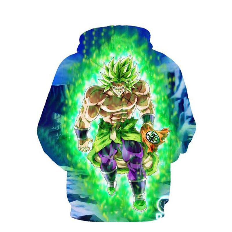 Dragon Ball Super Anime Super Saiyan BROLI Aufdruck Herren Mode Dragonball Langarm Hoodie Pullover Sweatshirt