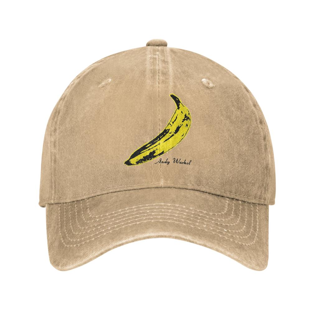 Andy Warhol Sunset Cat Cattle Banana Denim Fabric Cap Casual Baseball Caps Adjustable Hat Summer Unisex Baseball Hats