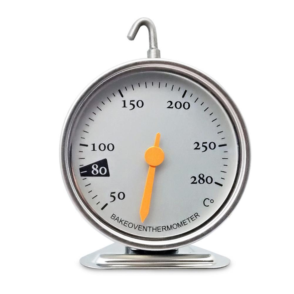 BBQ Thermometer Stainless Steel Oven Thermometer with Heat Resistant Glass 50 To 280 Celsius for Baking Roasting
