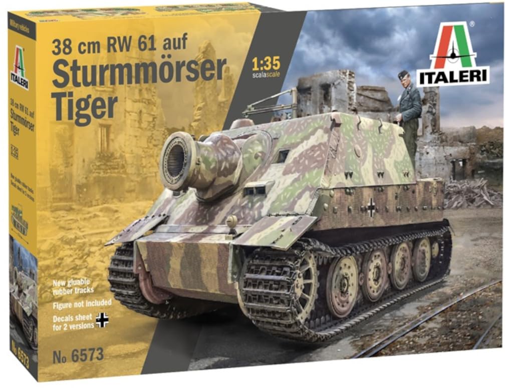 

Platz Italeri WWII German 38cm Sturmtiger Assault Mortar Plastic Model IT6573 1/35 (Tank)