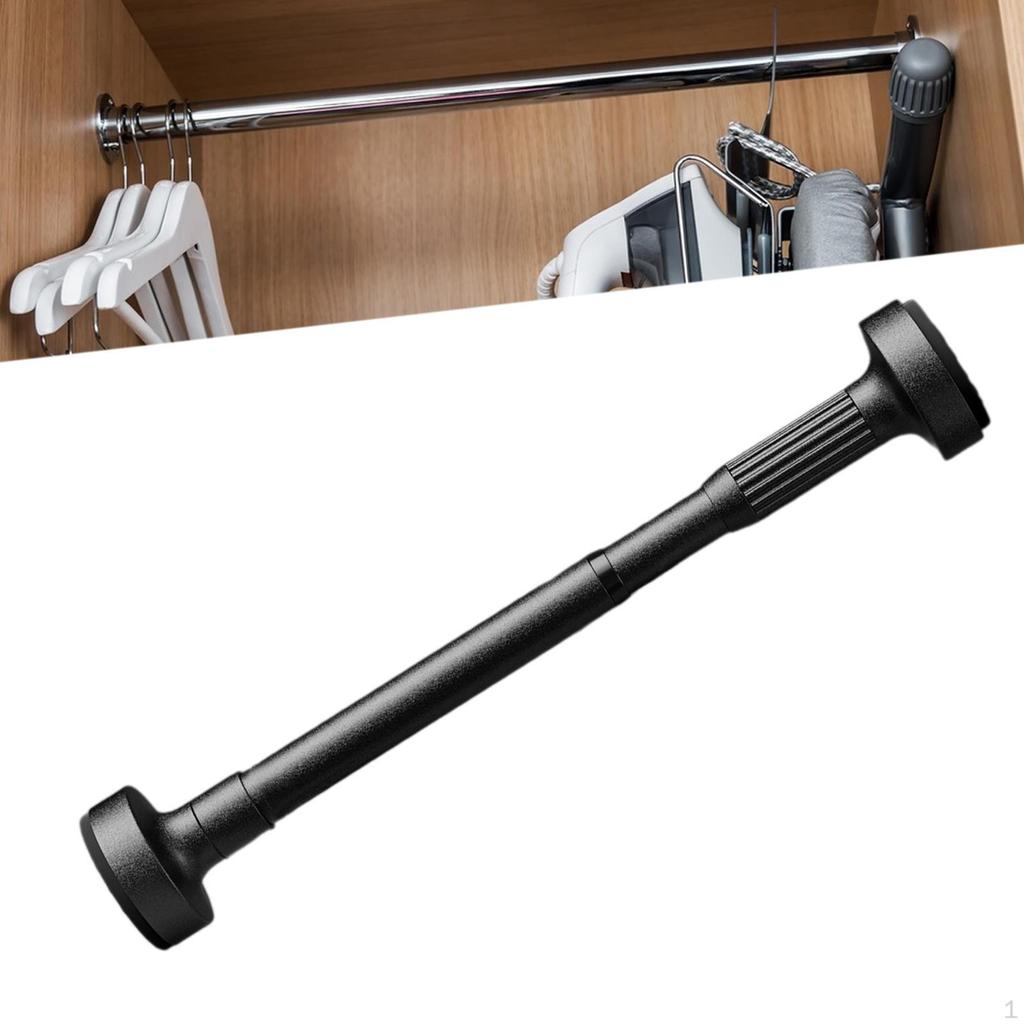 Adjustable Closet Pole Clothing Drying Rack Heavy Duty Garment Shower Curtain Rod Telescopic