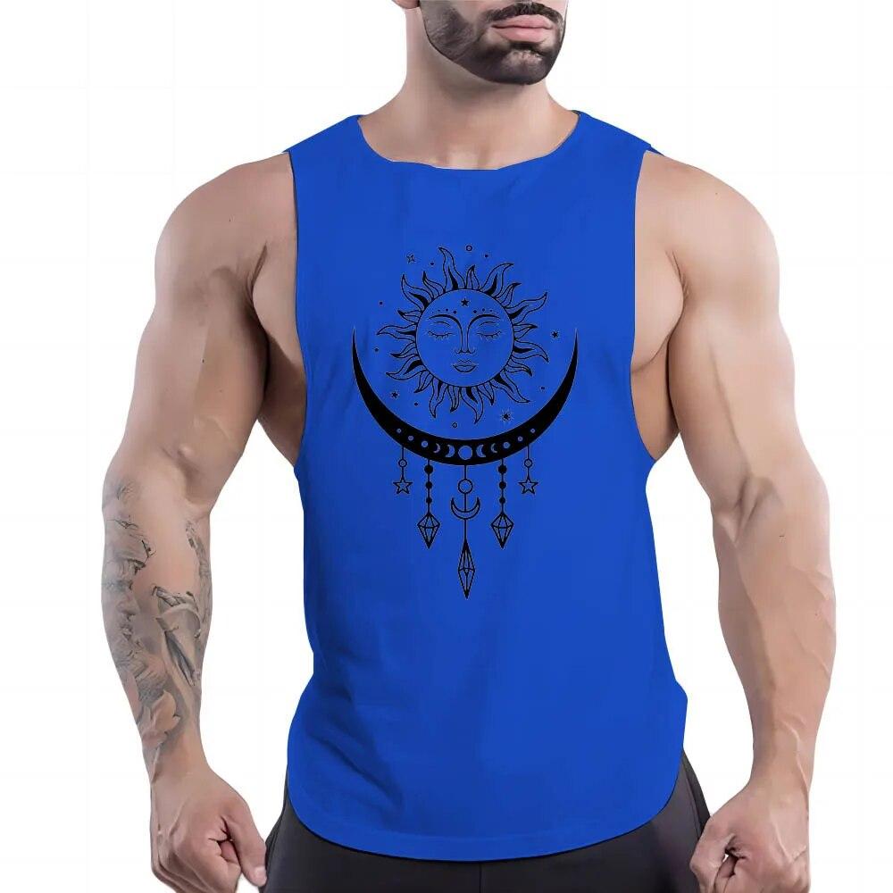 2023 Summer Crewneck Daily Casual 2d Printed Sport Multi-Color Vest Comfortable Top Comfortable Lightweight Quick-Drying Top