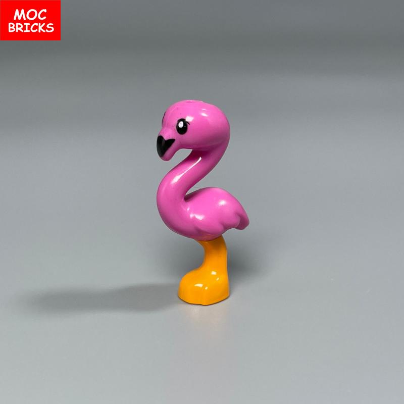 Ladrillos MOC Escena de Selva Bosque Animal Terrestre Cisne Conejo Ratón Pájaro Perro Ensamblar Bloques de Construcción Juguetes para Niños Muñeca de Plástico