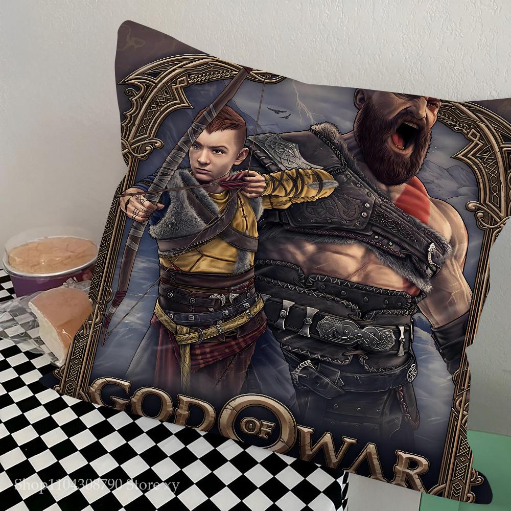 Game G-God Of War Ragnarok Pillow Case Square Pillow Bedroom Sofa Leisure Comfort Cushion Car Living Room Home Decoration
