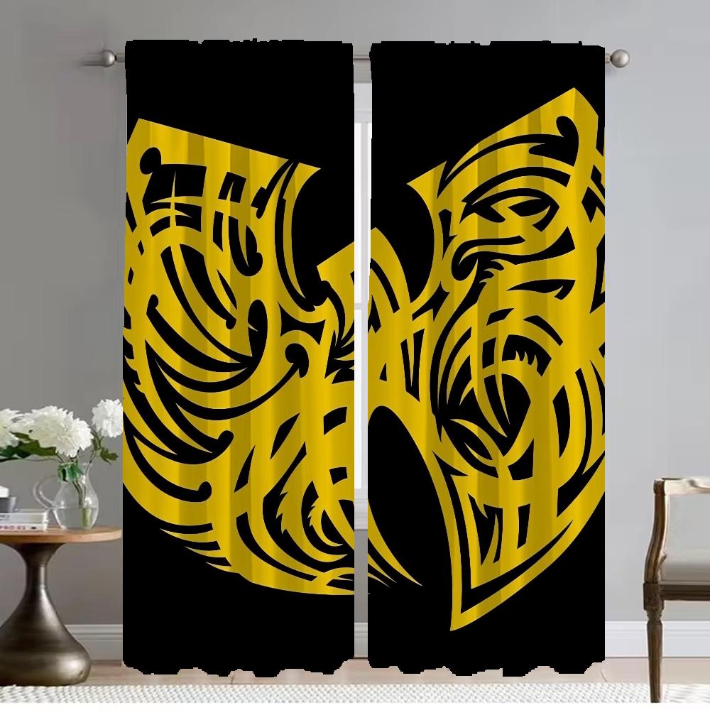 Kitchen Curtains for Living Room Curtain Wu T-Tang Clan Partition Shades Home Interior Curtains 2 Pieces Halloween Decoration
