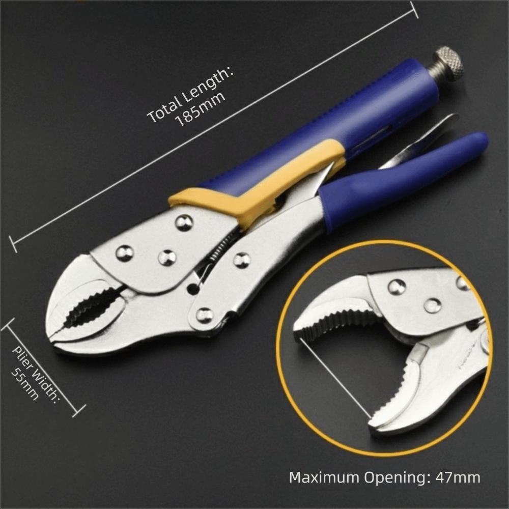 Heavy-Duty Locking Pliers Metal Round Nose Pliers Durable Clamp Pliers  Mechanical Repair
