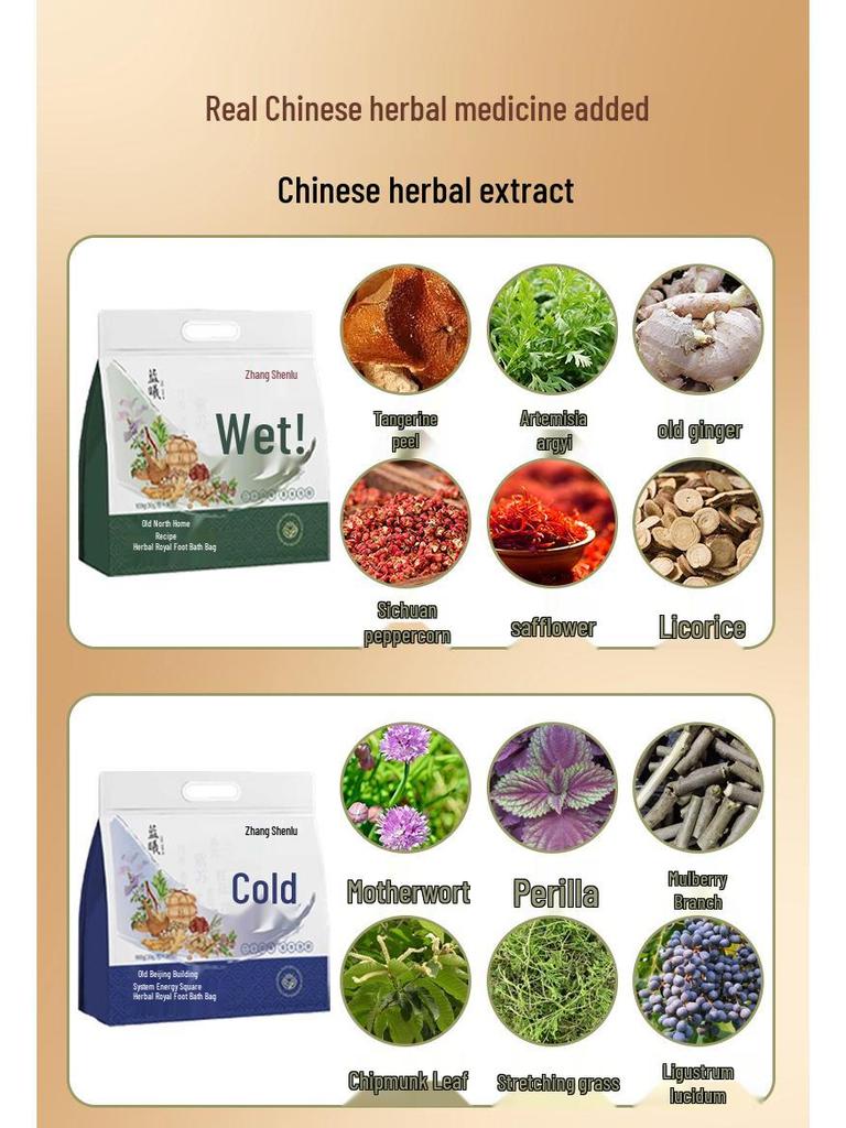 Royal Herbal Foot Bath: Relieve Fatigue, Improve Sleep, Dispel Cold & Dampness with Mugwort Formula