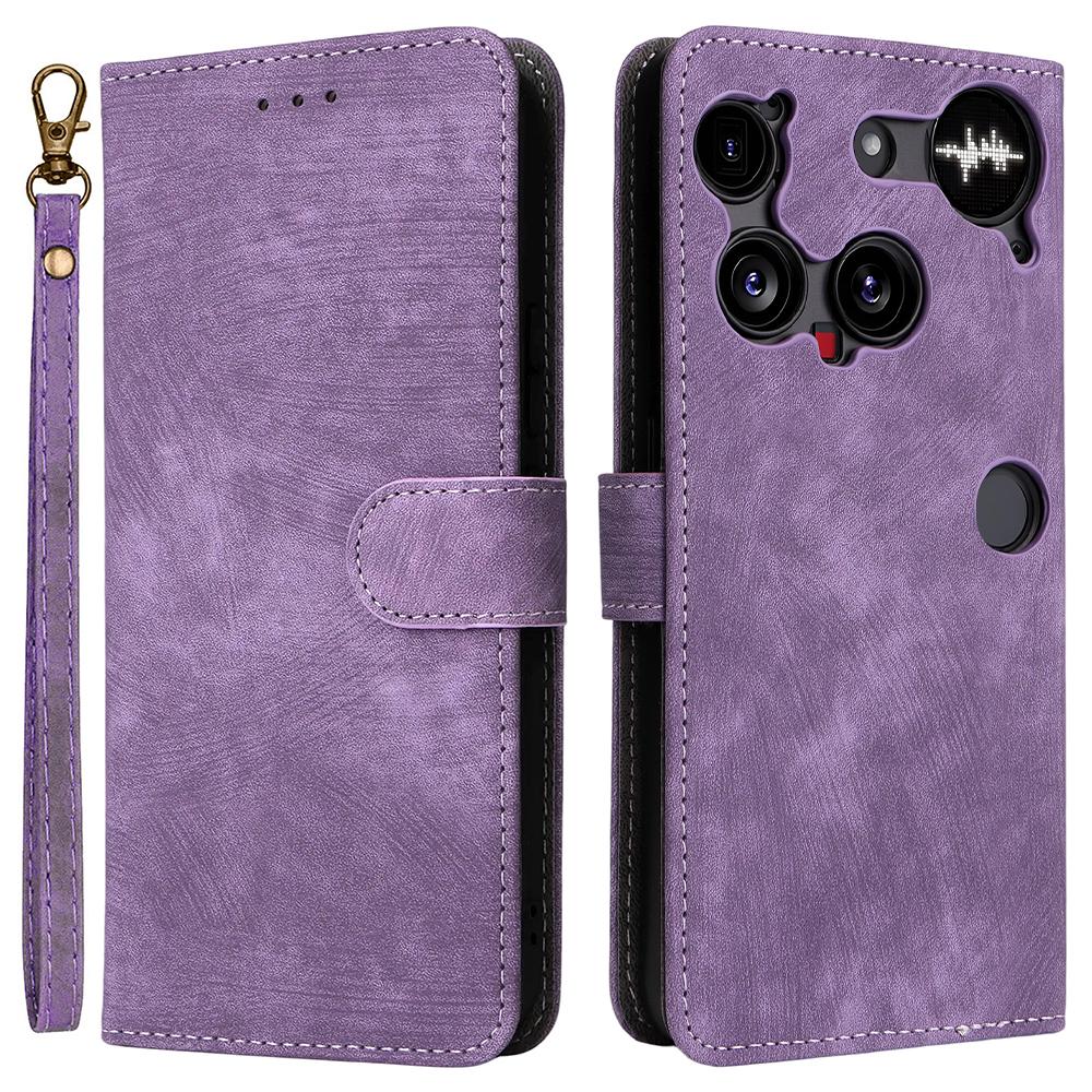 For Nothing Phone (3) 5G Case Wallet RFID Blocking PU Leather Phone Cover Stand with Strap