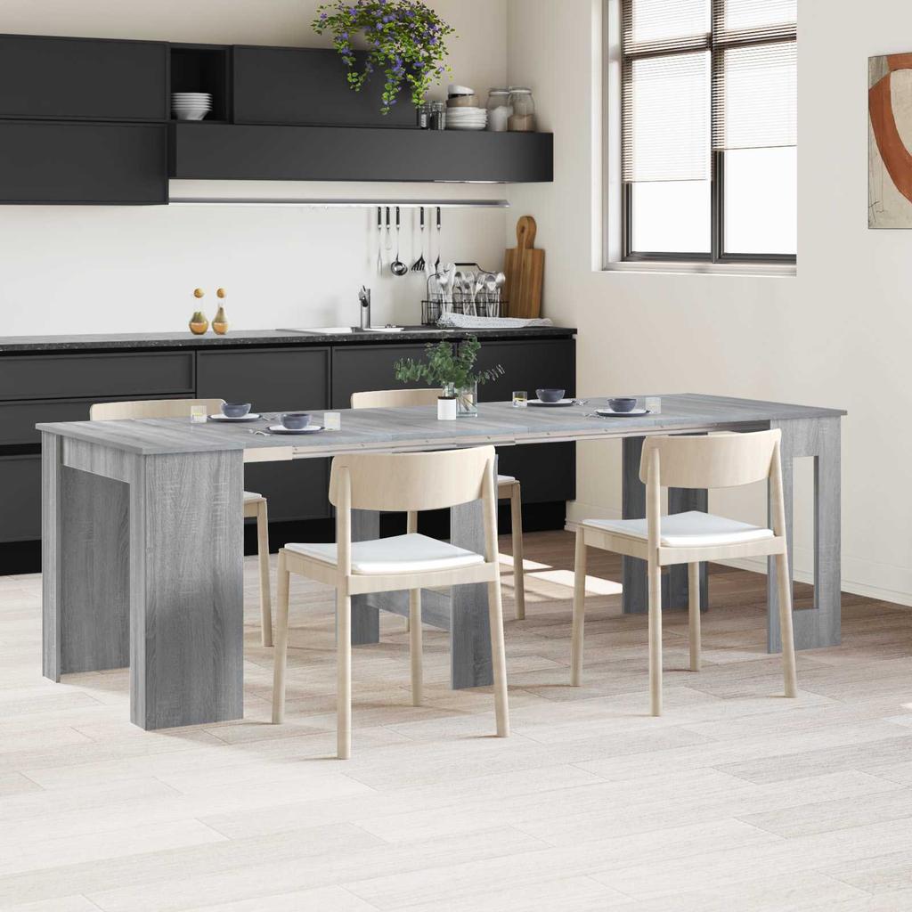 Dining Table 240 x 85 x 75 cm Particleboard Sonoma Grey