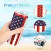 Neoprene Slim Can Cooler (2Pack) - N Flag - Fits 12oz Slim Cans - Keeps Drinks Cool & Hands Dry