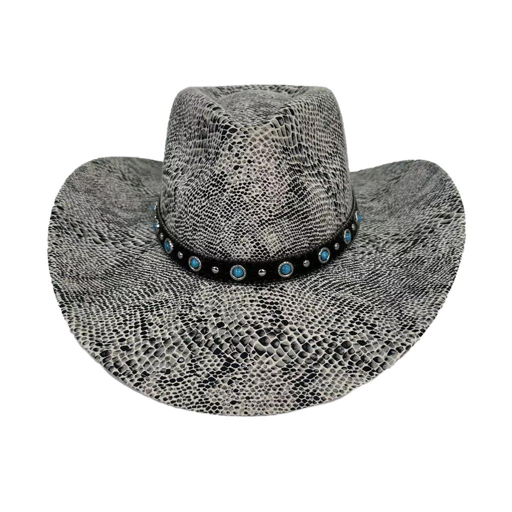 Hat Women'S Vintage Western Cowboy Hat Men'S Ladies Premium Top Hat Big Brim Jazz Hat