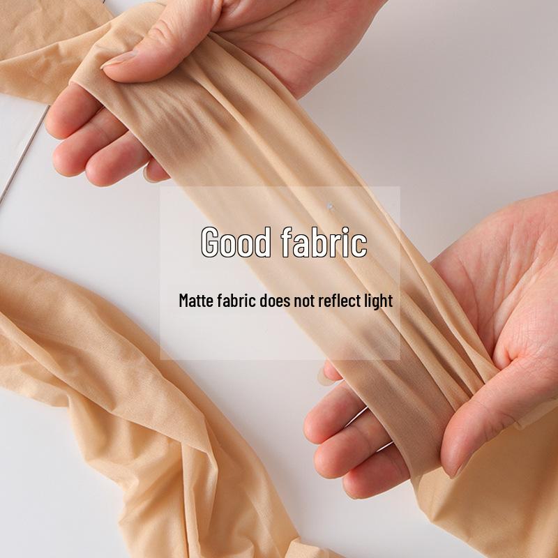 Women's Ultra-Thin Plus Size Anti-Snag Flesh-Colored Stockings for Summer with Peach-Enhancing Fit