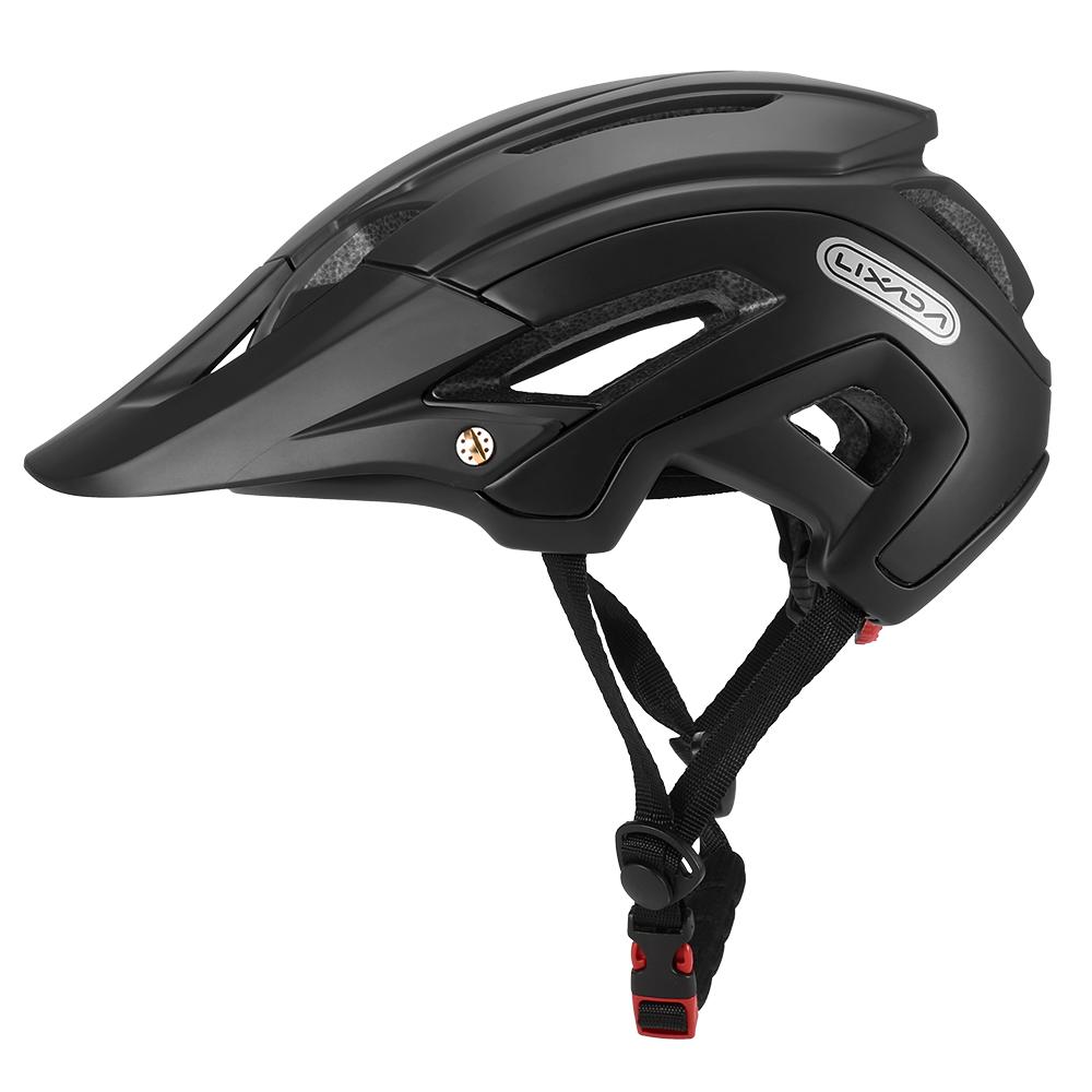 Lixada Lightweight Cycle Bicycle Helmet with Detachable Visor Mountain Bike Sports Safety Protective Helmet 16 Vents
