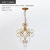 American Country Style Crystal Chandelier Iron Nordic Modern Living Room Candle Chandelier Bedroom Home Decoration Lighting
