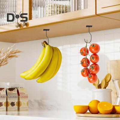 Banana Hook 13LB Load-capacity Foldable Design Self-Adhesive Simple Installation Under-Cabinet Banana Hanger Storage Hook