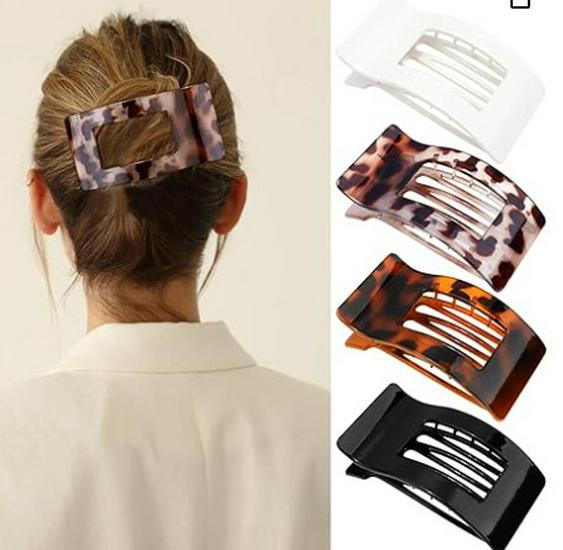 Curved Oval Updo Hair Claw - Temperament Shark Clip