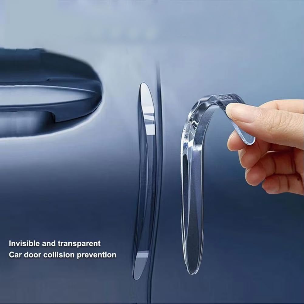 12 Pack Invisible Car Door Edge Guards Rubber Clear Adhesive Door Edge Protector Anti-Scratch Trim Guard for Door Ding Prevention Bumper Body