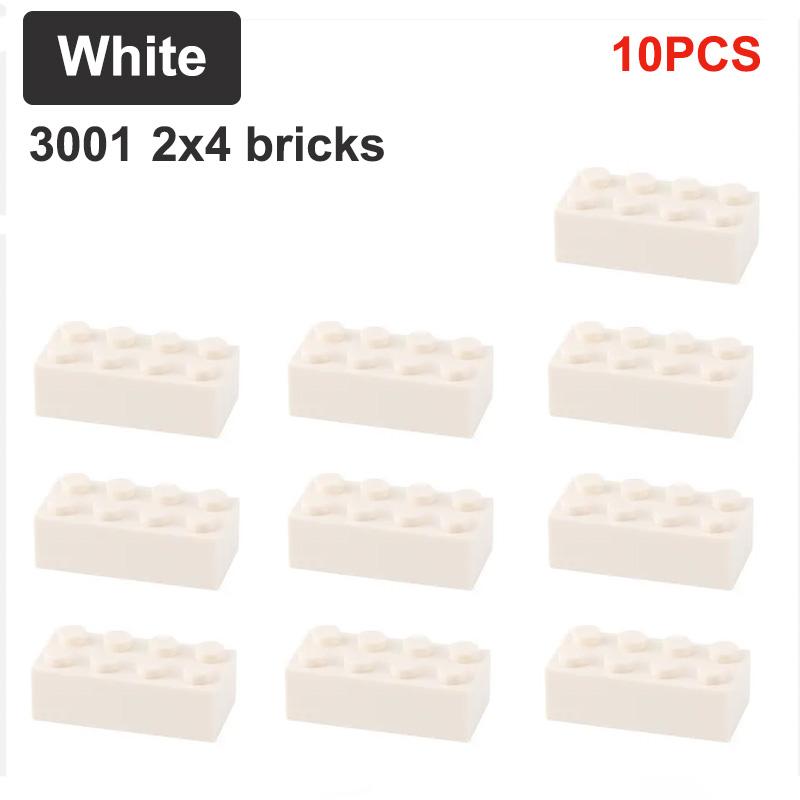 10 KUSŮ 2x4 Tečky Malé Částice Kostky Hromadně Kreativní Stavba 3001 Složený DIY Hračka MOC Stavebnicové Příslušenství Dětský Dárek