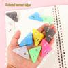 Japanese-Style Frosted Corner Clip for Student Test Papers – Anti-Curl, Transparent Triangular Design