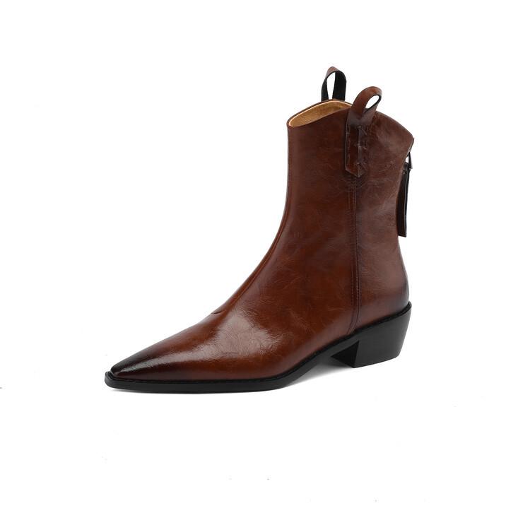 Stivaletti Western Colorati a Punta Acuta da Donna - Tacco Medio, Disponibili Taglie Grandi