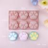 6-Cavity Large Cat Paw Silicone Mold