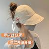 Summer New Ponytail Sun Protection Cap Versatile Breathable Quick Drying Cap Empty Top Sunshade Sun Fisherman Hat