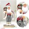 12-inch Cute Santa Claus Statue - Bright Polyester Christmas Decoration for Holiday Parties, Events and Home Displays, with Fest