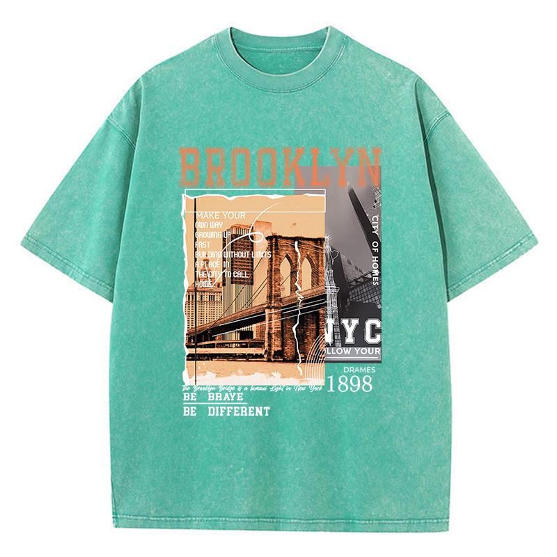 Brooklyn 1898 Nyc Be Different Tshirt Women Street Soft Short Sleeve Fashion Clothes Oversized Cotton T-Shirt Female