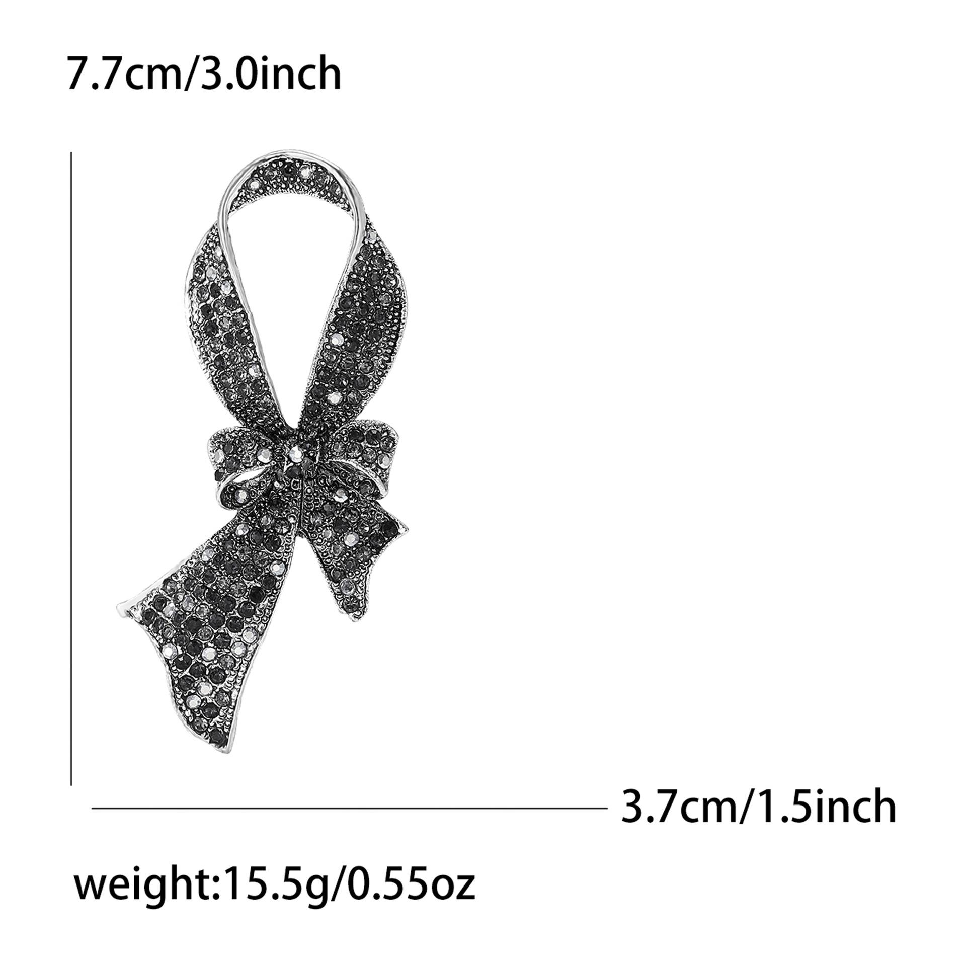 

Популярная роскошная брошь-бантик из сплава со стразами, изысканная универсальная женская одежда, украшение на корсаж